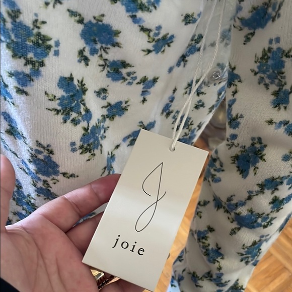 Joie Floral Cashmere Cardigan Sweater Size M - Picture 4 of 5